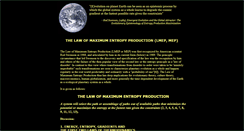 Desktop Screenshot of lawofmaximumentropyproduction.com