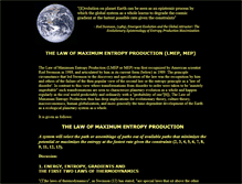 Tablet Screenshot of lawofmaximumentropyproduction.com